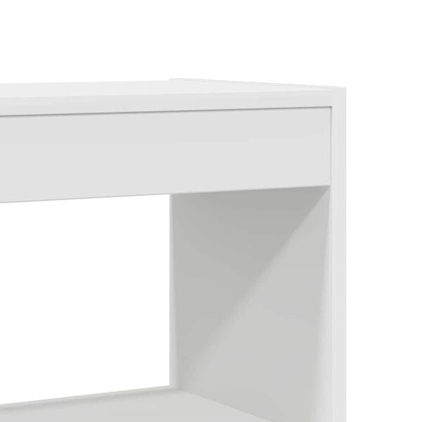 Bücherregal mit Regal Weiß 80x30x198 cm Holzwerkstoff