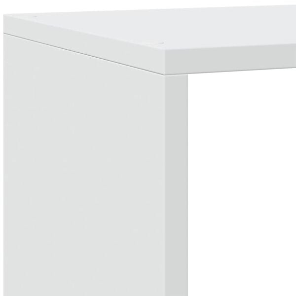 Raumteiler-Bücherregal 4 Stufen Weiß 143x29x143 cm
